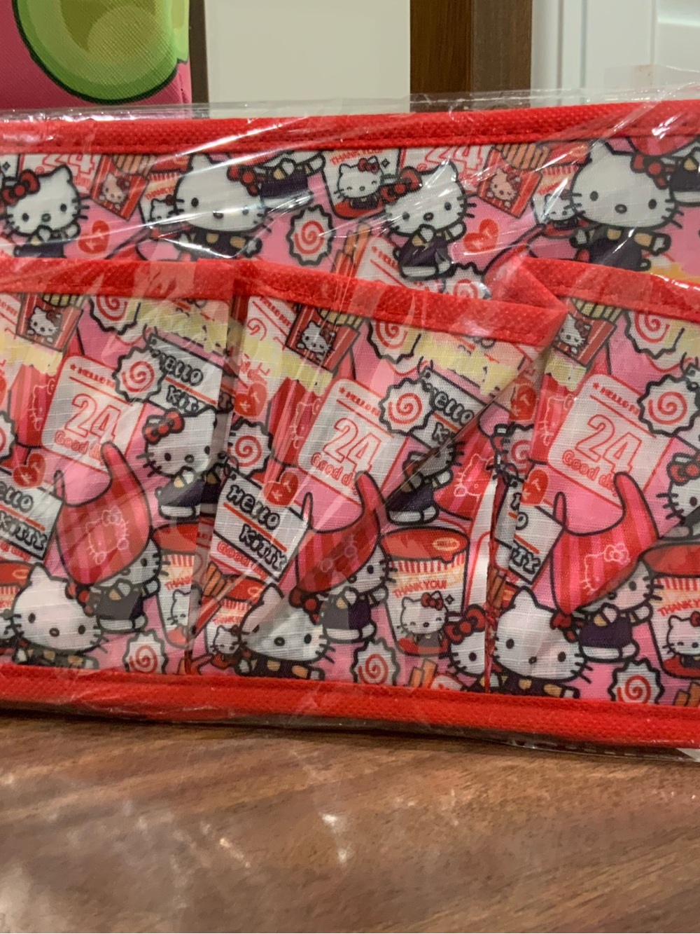 Hello Kitty Pink Red Kids Organizer Pouch with Cute Character Print